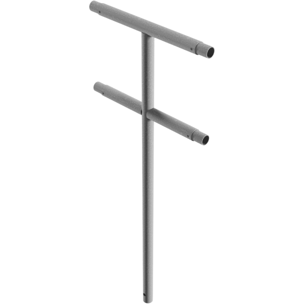 Protective railing | Steel tube  48 mm | Fixed postfor casting in concrete | Middle post | hot-dip galvanized